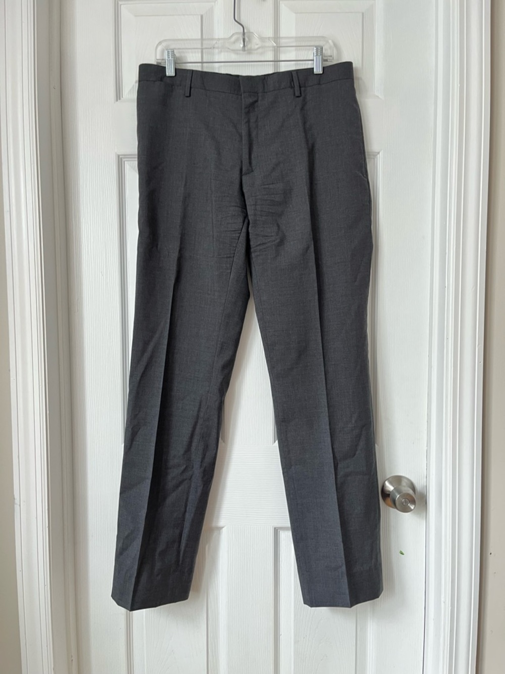 Burberry Charcoal Gray Wool Trousers dress pant size 50L/US 34x33